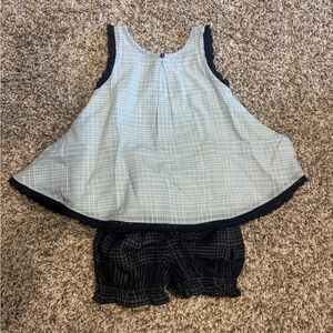 Well Dressed Wolf NWT Blues House Plaid Baby Girl Short Set 24M